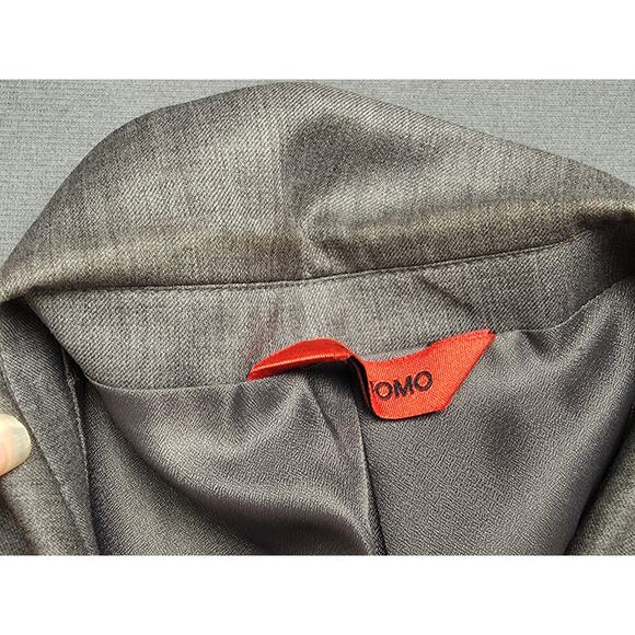 Linea Uomo Mens Gray Premium Wool Blazer 41R Natural Stretch Modern Fit Lapel - Picture 3 of 11